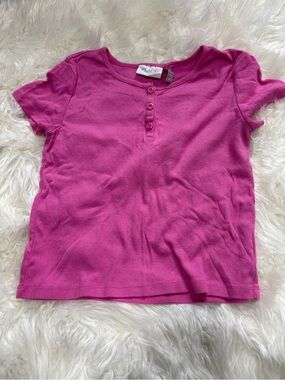 ✨ 3/$15 The Children's Place Pink Short-Sleeve Henley Tee - Girls
